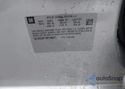 2017 Chevrolet Malibu 1Lt z USA, uszkodzony, nr VIN 1G1ZE5ST1HF108271